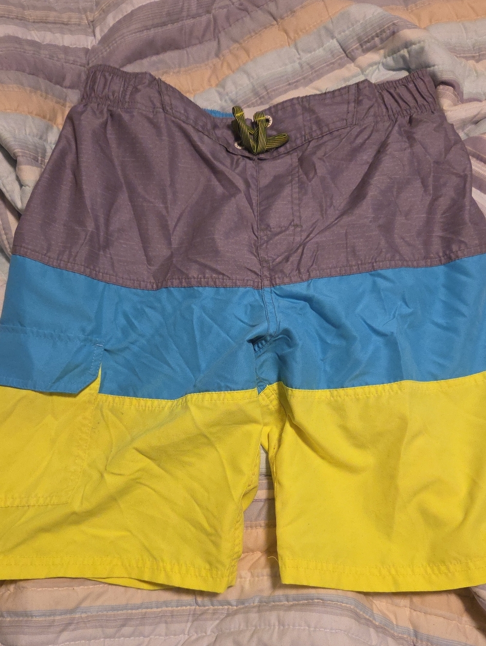 Gerry Weber Blue and Silver Colorblock Shorts